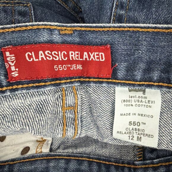 Levis 550 Relaxed Tapered Leg Denim Jeans Vintage Style Classic Blue Women's 12M - Picture 9 of 9